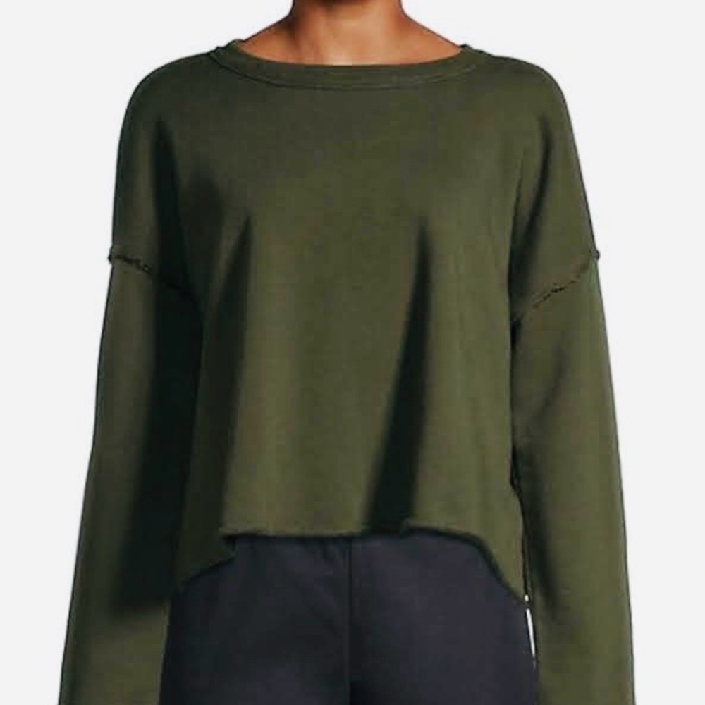 LA Collective Cropped Sweater (Olive Green)